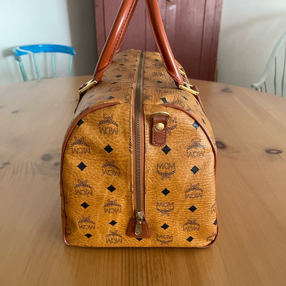 MCM Tan Monogram Duffel Bag - Picture 3 of 8